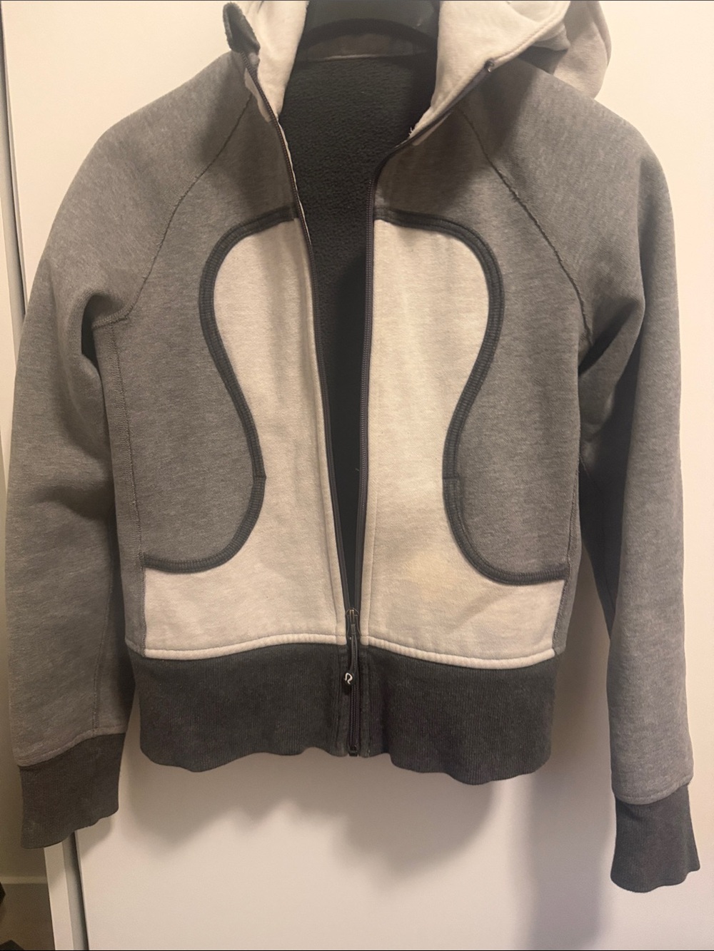 lululemon athletica Two-Tone Gray Hooded Zip Jacket
